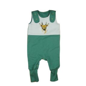   Ujjatlan belül bolyhos baba rugdalózó állatos mintával 2:1 méret