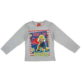 Hosszú ujjú kisfiú póló Sam a tűzoltó mintával