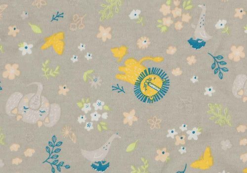 Hosszú ujjú rugdalózó állatos mintával