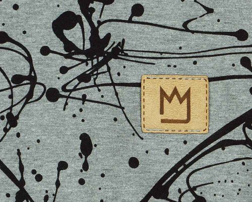 Mintás fiú pamut kapucnis pulóver