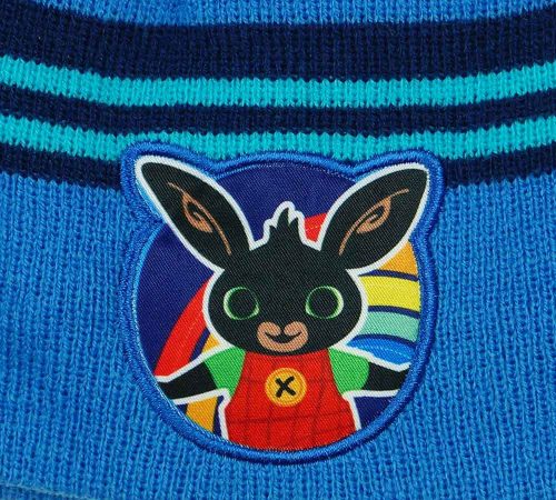 Bojtos kötött sapka Bing nyuszi mintával