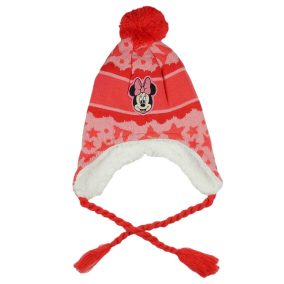 Bojtos kötött füles sapka Minnie egér mintával