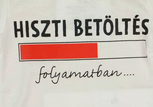 Feliratos hosszú ujjú baba body