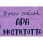 Hosszú ujjú baba body "Bocsi srácok, Apa megtiltotta hogy randizzak" felirattal