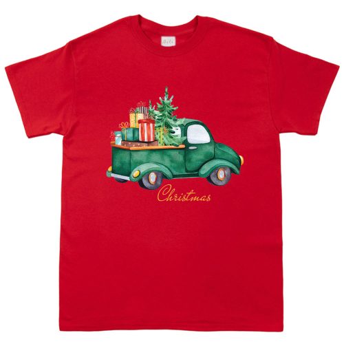 Rövid ujjú gyerek póló karácsonyi mintával