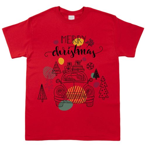 Rövid ujjú gyerek póló karácsonyi mintával