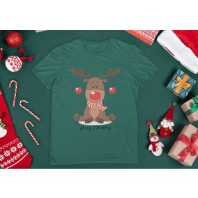 Rövid ujjú gyerek póló karácsonyi mintával