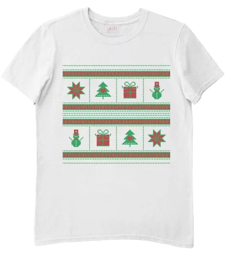 Rövid ujjú gyerek póló karácsonyi mintával