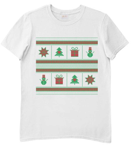Rövid ujjú gyerek póló karácsonyi mintával