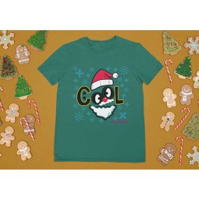 Rövid ujjú gyerek póló karácsonyi mintával