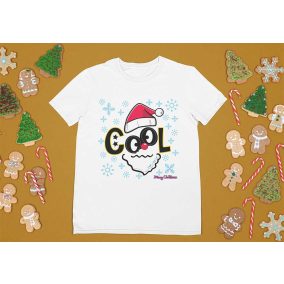 Rövid ujjú gyerek póló karácsonyi mintával