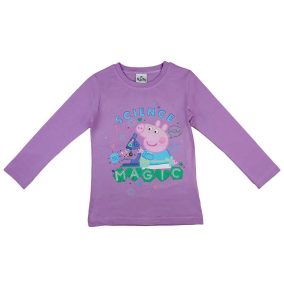 Hosszú ujjú kislány póló Peppa malac mintával