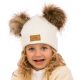 Bojtos kötött kislány sapka