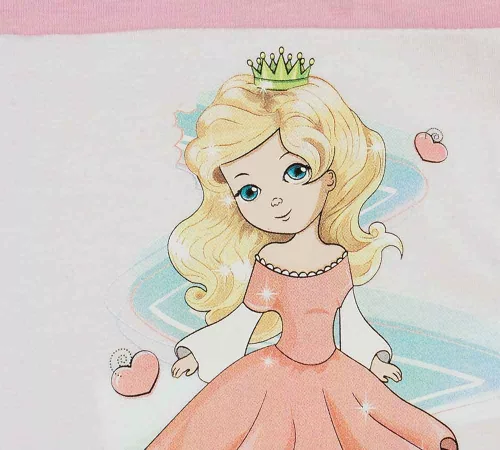 Két részes kislány szett hercegnős mintával