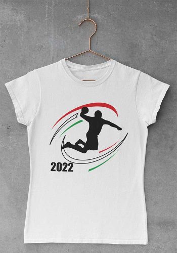 Rövid ujjú női póló 2022 Kézilabda Eb mintával