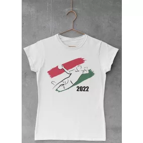 Rövid ujjú női póló 2022 Kézilabda Eb mintával
