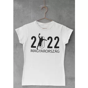 Rövid ujjú női póló 2022 Kézilabda Eb mintával