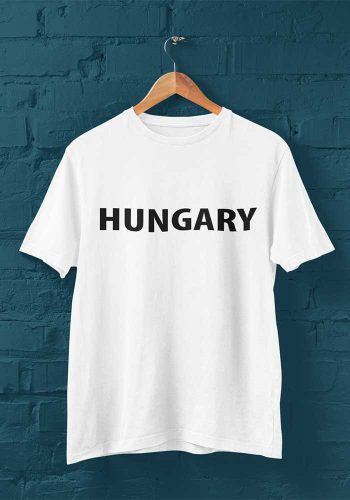 Rövid ujjú férfi póló Hungary felirattal