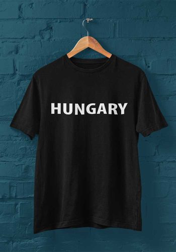 Rövid ujjú férfi póló Hungary felirattal