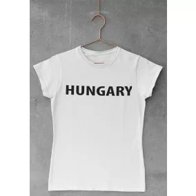 Rövid ujjú női póló Hungary felirattal
