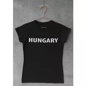 Rövid ujjú női póló Hungary felirattal