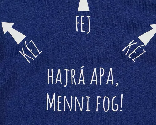Rövid ujjú feliratos baba body