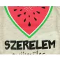   Rövid ujjú baba body "Szerelem gyümölcs" felirattal