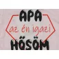   Rövid ujjú baba body "Apa az én igazi hősöm" felirattal