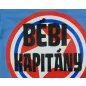   Rövid ujjú baba body "Bébi kapitány" felirattal