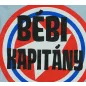   Rövid ujjú baba body "Bébi kapitány" felirattal