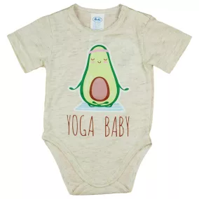 Rövid ujjú baba body avokádós mintával