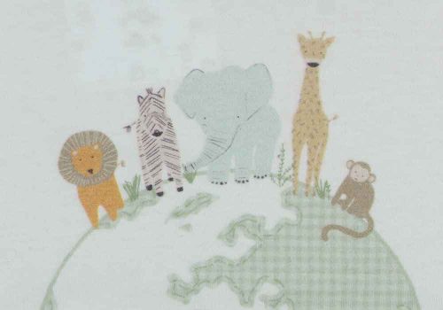 Hosszú ujjú baba body állatos mintával