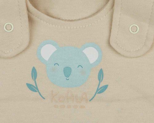 Ujjatlan baba rugdalózó koalás mintával 2:1-ben méret