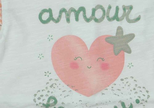 Kislány ujjatlan tunika szívecskés mintával