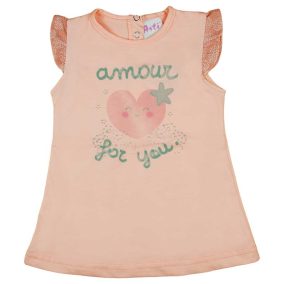 Kislány ujjatlan tunika szívecskés mintával