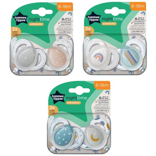 Tommee Tippee játszócumi CTN Night 2 db 6-18hó
