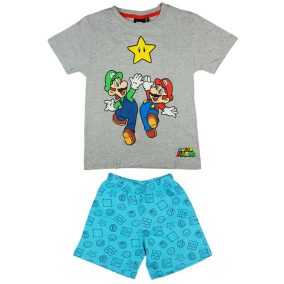 2 részes nyári fiú pizsama Super Mario mintával