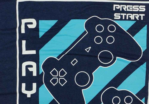 Rövid ujjú fiú póló "Player 1" felirattal