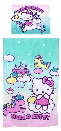 Hello Kitty és Unikornis mintás 2 részes ágyneműhuzat