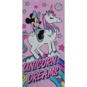   Disney Minnie és Unikornis mintás pamut strandtörölköző