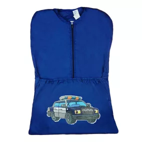 Vállfás oviszsák rendőrautós mintával