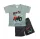 Fiú 2 részes egyfal Ru Robi póló+fo gránit short MELÍR --- FG-1 086