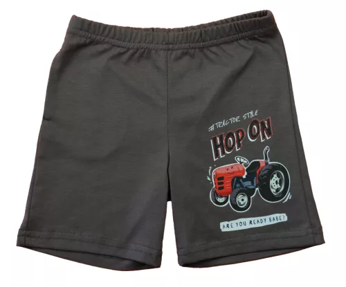 Fiú 2 részes egyfal Ru Robi póló+fo gránit short MELÍR --- FG-1 104