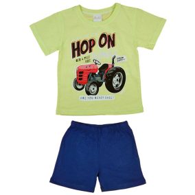 2 részes kisfiú nyári szett traktoros mintával