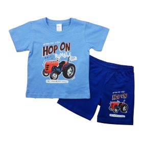 2 részes kisfiú nyári szett traktoros mintával