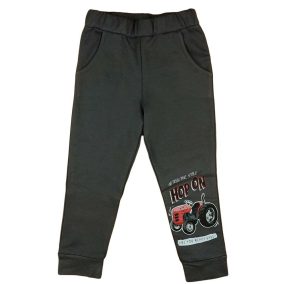 Belül bolyhos fiú szabadidő nadrág traktoros mintával