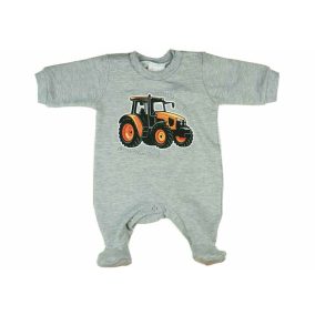 Traktoros mintával belül bolyhos baba rugdalózó