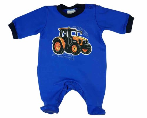 Traktoros mintával belül bolyhos baba rugdalózó