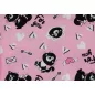 Cica mintás hosszú ujjú body| kombidressz pink