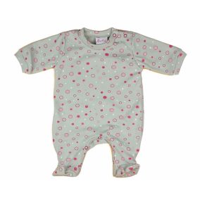 Hosszú ujjú baba rugdalózó  karikás mintával